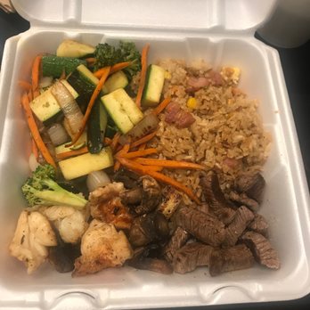 Wasabi - Steak, lobster tail, garlic bacon rice, mixed veggies - Japanese Near Me - Elk Grove, California Wasabi - Steak, lobster tail, garlic bacon rice, mixed veggies - Japanese Near Me - Elk Grove, California