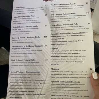 Ostra Cosa - Menu - Spanish Near Me - San Juan, Puerto Rico