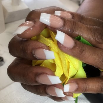 Imperial Nail Spa - French tip style done with powder. - Nail Salons Near Me - Norwalk, California Imperial Nail Spa - French tip style done with powder. - Nail Salons Near Me - Norwalk, California