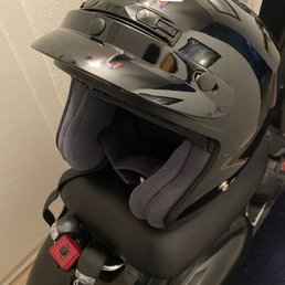 Helmet with my personal visor I had lying around Helmet with my personal visor I had lying around
