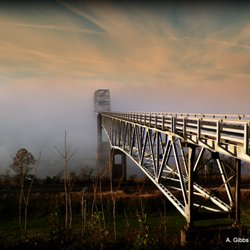 Chester Welcome Center - foggy early morning making Chester Bridge Beautiful!!!