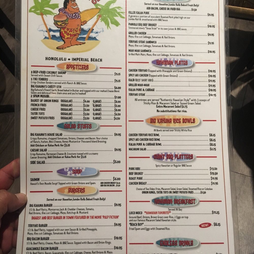 Big Kahuna's - Menu - Hawaiian Near Me - Imperial Beach, California Big Kahuna's - Menu - Hawaiian Near Me - Imperial Beach, California