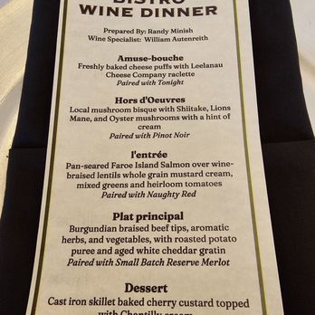Chateau Chantal - Wine dinner menu - Bed & Breakfast Near Me - Traverse City, Michigan Chateau Chantal - Wine dinner menu - Bed & Breakfast Near Me - Traverse City, Michigan