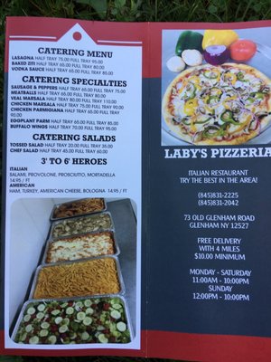 Menu photo 2 Laby's Pizzeria Fishkill, NY