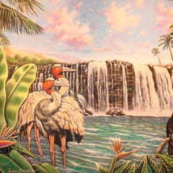 Lawrence Sullivan Mural & Canvas paintings - Birds of Paradise-Canvas Painting