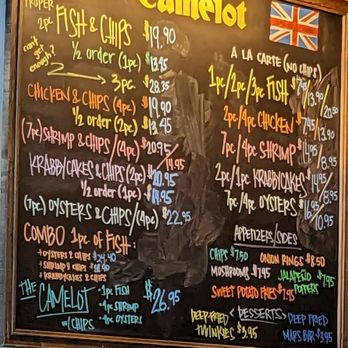 Camelot Fish & Chips - menu - Seafood Near Me - Pacifica, California Camelot Fish & Chips - menu - Seafood Near Me - Pacifica, California