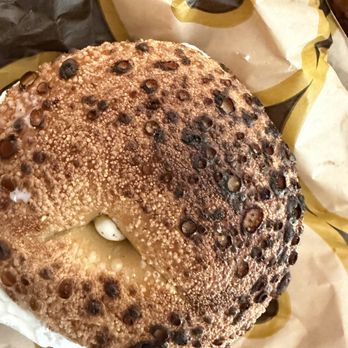 Einstein Bros. Bagels - Asiago bagel top burned. We only ate the Lower half - Breakfast & Brunch Near Me - Goodyear, Arizona Einstein Bros. Bagels - Asiago bagel top burned. We only ate the Lower half - Breakfast & Brunch Near Me - Goodyear, Arizona