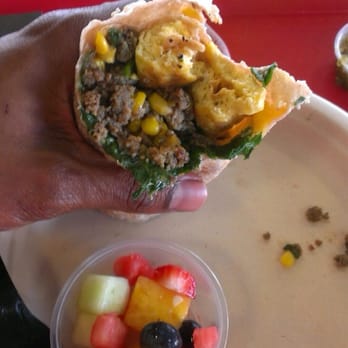 Green Tomato Grill - Turkey sausage egg burrito - New American Near Me - Orange, California