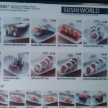 Sushi World - Happy hour sushi menu - Sushi Bars Near Me - Cypress, California