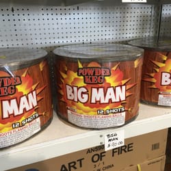 Holiday Fireworks Mansfield Road - 6/27/16. Monday. Open until July 5th. Hours 12-8. Big Man!!
