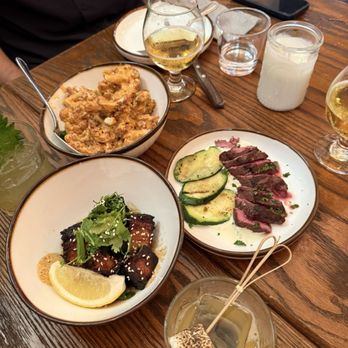 Bacari North Park - Love Letter Cocktail, Glazed Pork Belly, Flat Iron Steak, Noa's Cauliflower, Beer, and the Tokyo Sunset - Breakfast & Brunch Near Me - San Diego, California