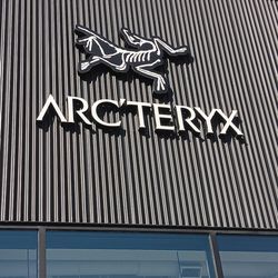 Arc'teryx - The store logo on the outside of the building