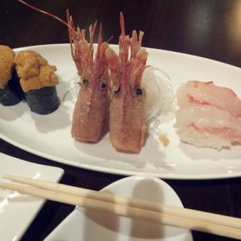 Satsuma Sushi - Sea Urchin, fried shrimp heads, and sweet shrimp tails - Japanese Near Me - Mountain View, California