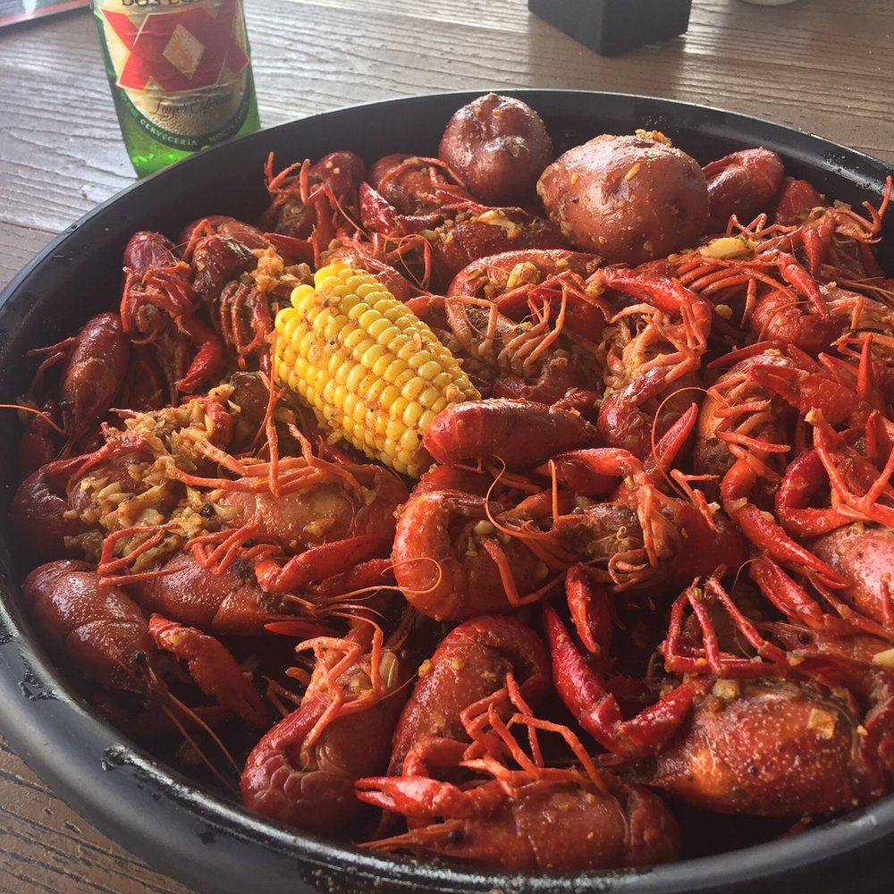 Mambo Seafood - 2 lbs crawfish along with potatoes and corn which are both extra. - Seafood Near Me - Houston, Texas
