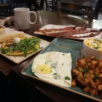 First Watch - Breakfast! Heritage pork and eggs and Mushroom frittata with a side of million dollar bacon! - American Near Me - Laurel, Maryland First Watch - Breakfast! Heritage pork and eggs and Mushroom frittata with a side of million dollar bacon! - American Near Me - Laurel, Maryland