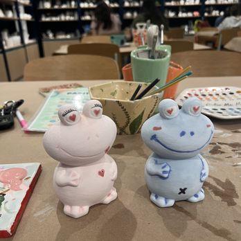 Color Me Mine - Two painted frogs! - Kids Activities Near Me - Plano, Texas Color Me Mine - Two painted frogs! - Kids Activities Near Me - Plano, Texas