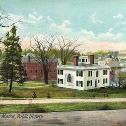 Ellsworth Public Library - Pre-1885 painting of the Ellsworth Library.