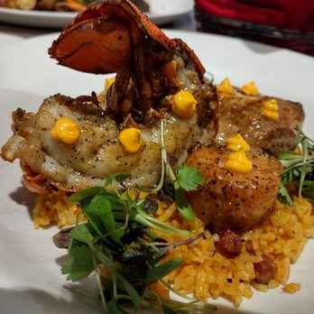 Basalt - mixed seafood paella - New American Near Me - Honolulu, Hawaii