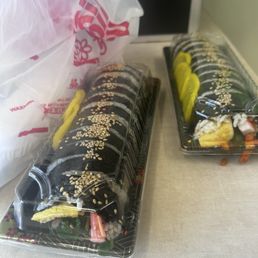 Beef and spicy fish cake kimbap