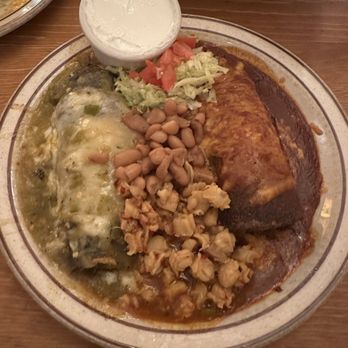 The Shed - Enchilada plate "Christmas style" - New Mexican Cuisine Near Me - Santa Fe, New Mexico The Shed - Enchilada plate "Christmas style" - New Mexican Cuisine Near Me - Santa Fe, New Mexico