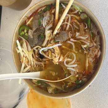 Pho District - P9. Spicy Beef Noodle Soup / Bun Bo Hue-Style - Vietnamese Near Me - College Park, Maryland Pho District - P9. Spicy Beef Noodle Soup / Bun Bo Hue-Style - Vietnamese Near Me - College Park, Maryland