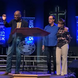 Pastor Derrick Rosenior honors Pastor Drew and Lecia Smithson