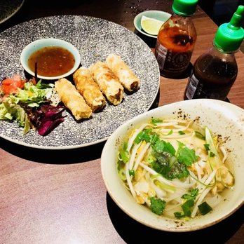 Mr. Lian - Appetizers: Spring rolls (served with a delicious sauce) and a small Phò with (with hoi son sauce and sriracha) - Sushi Bars Near Me - Kaiserslautern, RP Mr. Lian - Appetizers: Spring rolls (served with a delicious sauce) and a small Phò with (with hoi son sauce and sriracha) - Sushi Bars Near Me - Kaiserslautern, RP