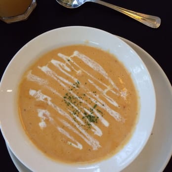 Cafe Julia - Lobster bisque  and the seafood salad. Delicious - Cafes Near Me - Honolulu, Hawaii