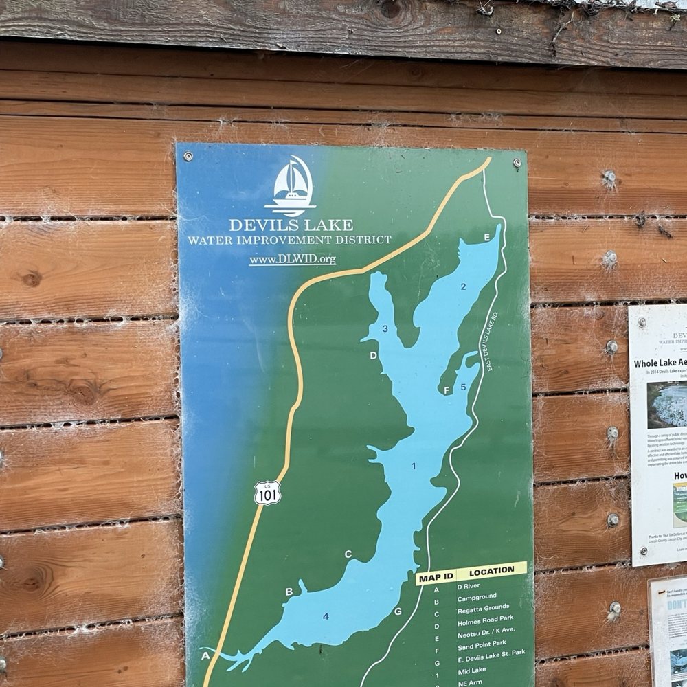 D River State Recreation Area - Map of Devils Lake and D River - Beaches Near Me - Lincoln City, Oregon