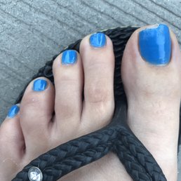 My pedicure after 24 hours. :( :(
