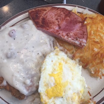 Weck's - Really great chicken fried steak w eggs and hash browns. I added the ham-also tasty. - Breakfast & Brunch Near Me - Albuquerque, New Mexico Weck's - Really great chicken fried steak w eggs and hash browns. I added the ham-also tasty. - Breakfast & Brunch Near Me - Albuquerque, New Mexico
