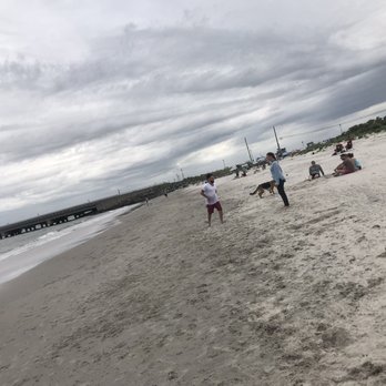 Longport Dog Beach - Many people and lots of happy pups, check out the FAR right.  Lol - Beaches Near Me - Somers Point, New Jersey