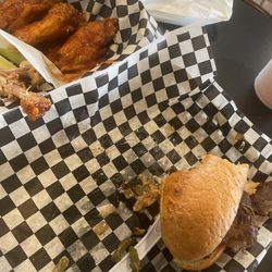 Wingaholic - Philly Sandwich with 5 Piece Wings & Drink