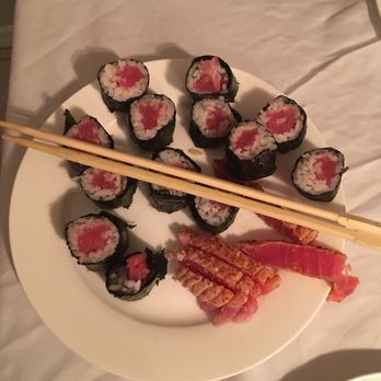 Trader Bay Seafood Company - Sushi roll made by our 10 year old son with sushi grade tuna from Trader Bay. - Seafood Markets Near Me - Hernando Beach, Florida