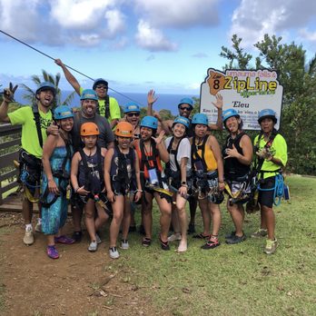 The Umauma Experience - Second to last line and we needed a group photo with our crew! Thanks Micah, Trent, and Katie! - Ziplining Near Me - Hakalau, Hawaii The Umauma Experience - Second to last line and we needed a group photo with our crew! Thanks Micah, Trent, and Katie! - Ziplining Near Me - Hakalau, Hawaii