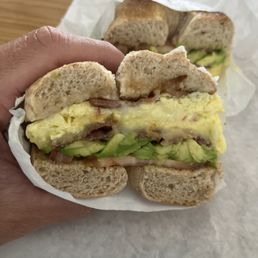 #6 Egg, Bacon, Avocado, Tomato and Pepper Jack Bagel #6 Egg, Bacon, Avocado, Tomato and Pepper Jack Bagel