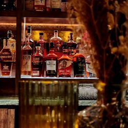 Canary - Through my eyes and peering from the bar to the distantly illuminated bar