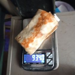Tacos Jalisco - This is half of the burrito I was served here today which was mostly beans with very little meat.