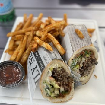 Uptown Cafe - Steak and Cheese w fries - Coffee & Tea Near Me - Chantilly , Virginia
