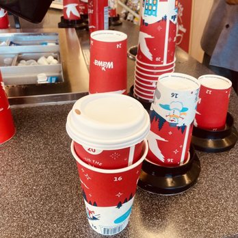 Wawa - a variety of coffee cups on a counter - Gas Stations Near Me - Clermont, Florida Wawa - a variety of coffee cups on a counter - Gas Stations Near Me - Clermont, Florida