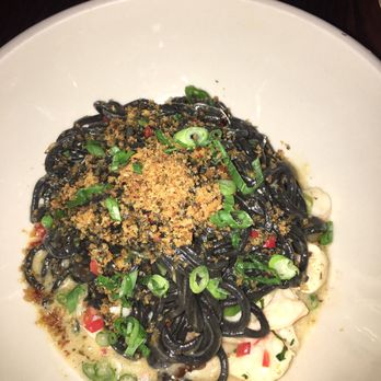 The Smith - Black linguine with grilled shrimp. One of my go to dishes here. - New American Near Me - New York, New York The Smith - Black linguine with grilled shrimp. One of my go to dishes here. - New American Near Me - New York, New York