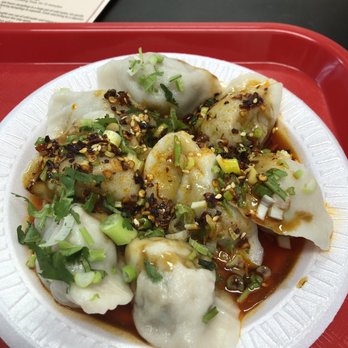 Beijing Dumpling - Dumpling with Spicy Sauce (scallions and hot chili oil), light and with a satisfactory meat-to-dough ratio. - Chinese Near Me - Forest Hills, New York Beijing Dumpling - Dumpling with Spicy Sauce (scallions and hot chili oil), light and with a satisfactory meat-to-dough ratio. - Chinese Near Me - Forest Hills, New York