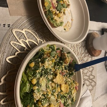 Just Salad - The Crispy Chicken Poblano Salad Avo Blast Toast - Salad Near Me - New York, New York