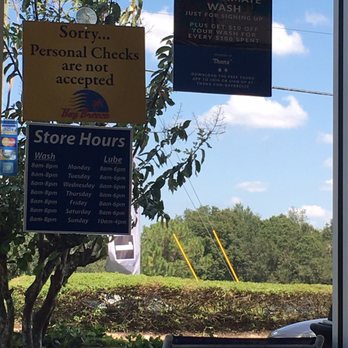 Clean Machine Car Wash - Store hrs listed inside the mobil 1 side - Car Wash Near Me - Lutz, Florida