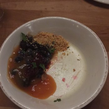 Empress Tavern - Honey yogurt panda cotta - its way too dense for pan a cotta - American Near Me - Sacramento, California