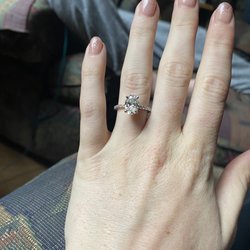 Posh Nails - Almond nude nails with ombré rose gold sparkles