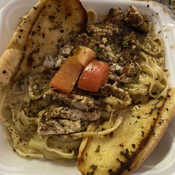 Seana's - Caribbean jerk chicken pasta the garlic bread was good to - Caribbean Near Me - Orlando, Florida Seana's - Caribbean jerk chicken pasta the garlic bread was good to - Caribbean Near Me - Orlando, Florida