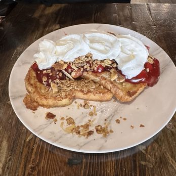 Bread & Butter Kitchen - Cherry Crisp French Toast - Cafes Near Me - Sturgis, Michigan