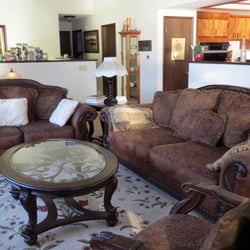 Riverwood at Lake Roosevelt - The Living Room.  WiFi password is posted for easy internet access.  Fast enough for streaming Netflix!
