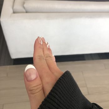 M Vince Nail Spa - super thick french tip on my right thumb - Nail Salons Near Me - Austin, Texas M Vince Nail Spa - super thick french tip on my right thumb - Nail Salons Near Me - Austin, Texas